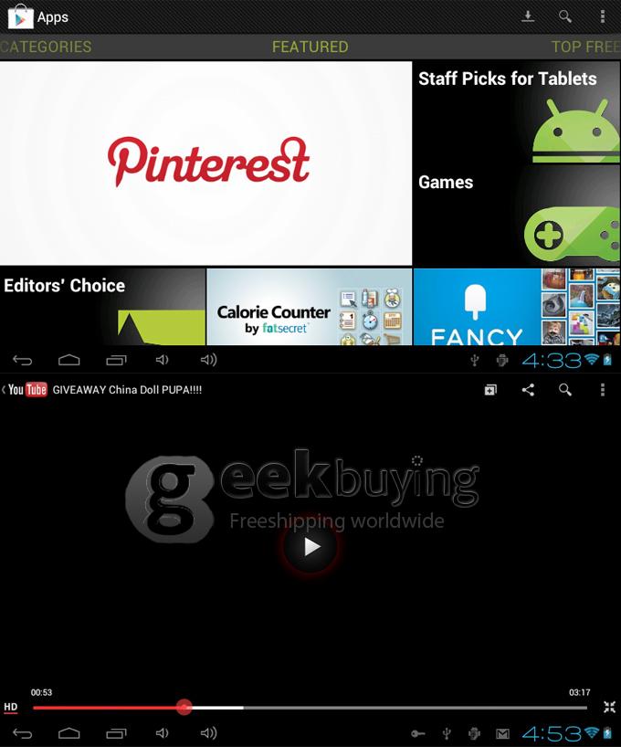 7 inch Android 4.0 Tablet PC Capacitive Touch Screen Actions ATM7013 512MB 4GB Pink