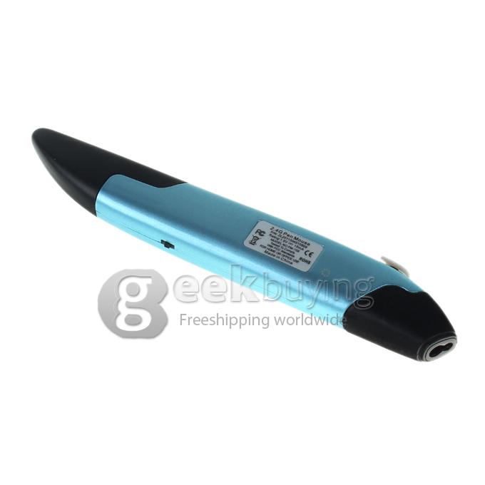 GM60 2.4G Pen Mouse Pen-Shaped Adjustable 500/1000 DPI Wireless Mouse + USB 2.0 Reciever-----Sky Blue