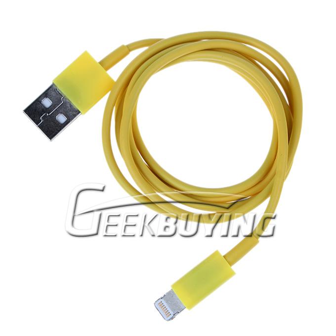 Fashion 8 Pin to USB Charger Cable for iPhone 6/6 Plus/5S/5C/5 iPod Touch 5 iPad Mini iPad 4 - Yellow