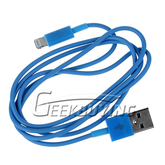 Brand New Fashion 8 Pin to USB Charger Cable for iPhone 6/6 Plus/5S/5C/5 iPod Touch 5 iPad Mini iPad 4 - Blue