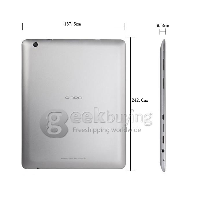 Onda V972 9.7 inch Tablet PC Allwinner A31 Quad Core 2G RAM 16G Android 4.1 Retina IPS 2048*1536 Black