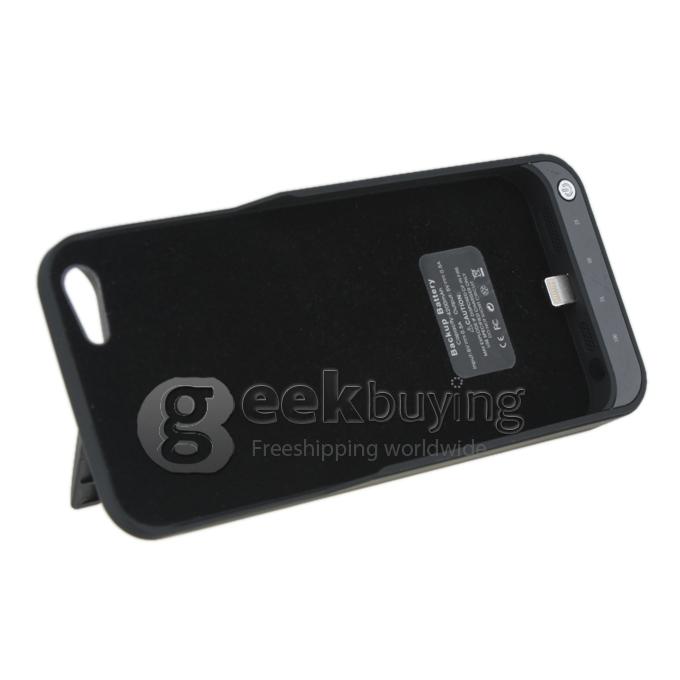 4200mAh External Backup Battery Charger Case Power Bank for iPhone 5S 5 - Black