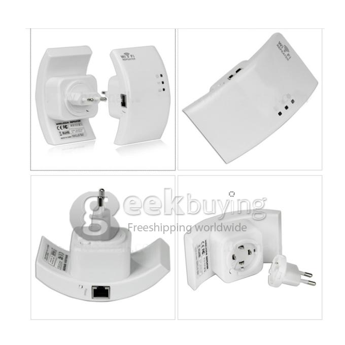 300M 2dBi Antennas 802.11 Wifi Wireless-N Repeater Network Router Range Expander - EU Plug