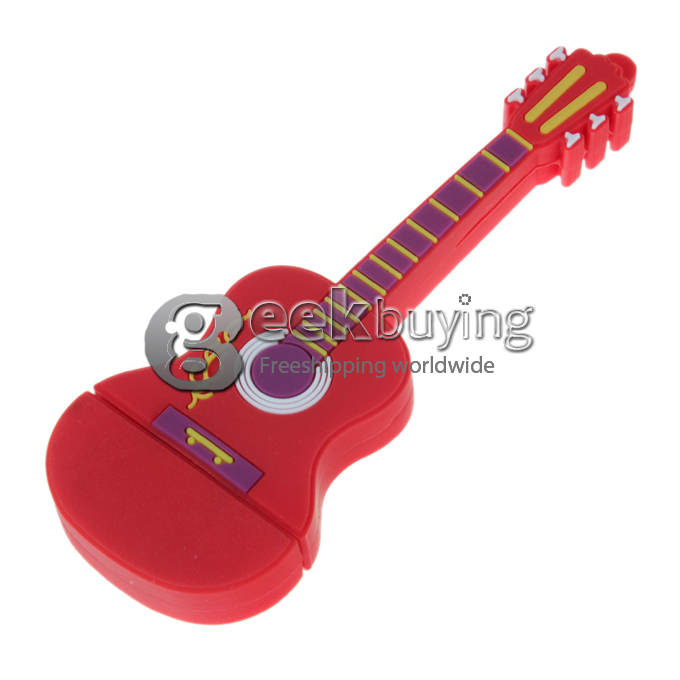 4GB Guitar Style USB 2.0 Flash Drive Disk for Laptop Computer PC----Red