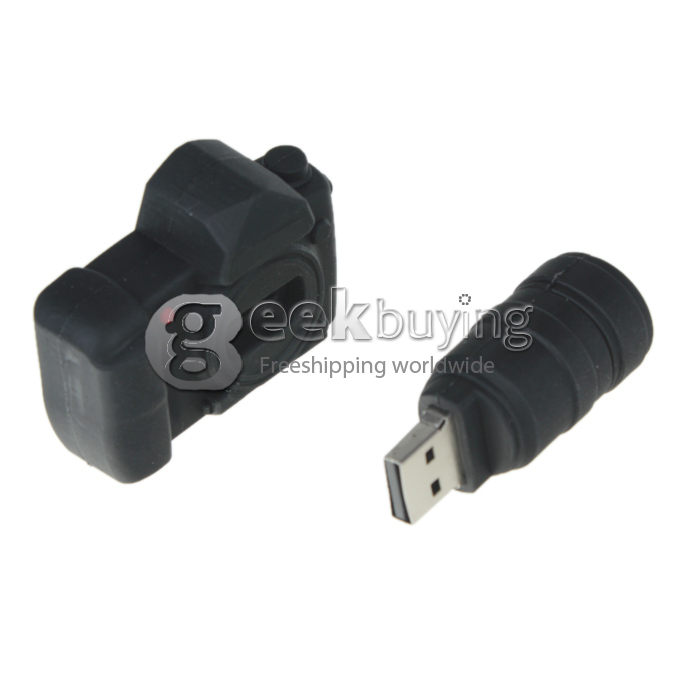 8GB Fashion Creative Camera Style USB 2.0 Memory Stick Flash Drive-Black