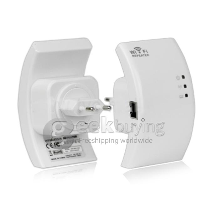 300M 2dBi Antennas 802.11 Wifi Wireless-N Repeater Network Router Range Expander - EU Plug