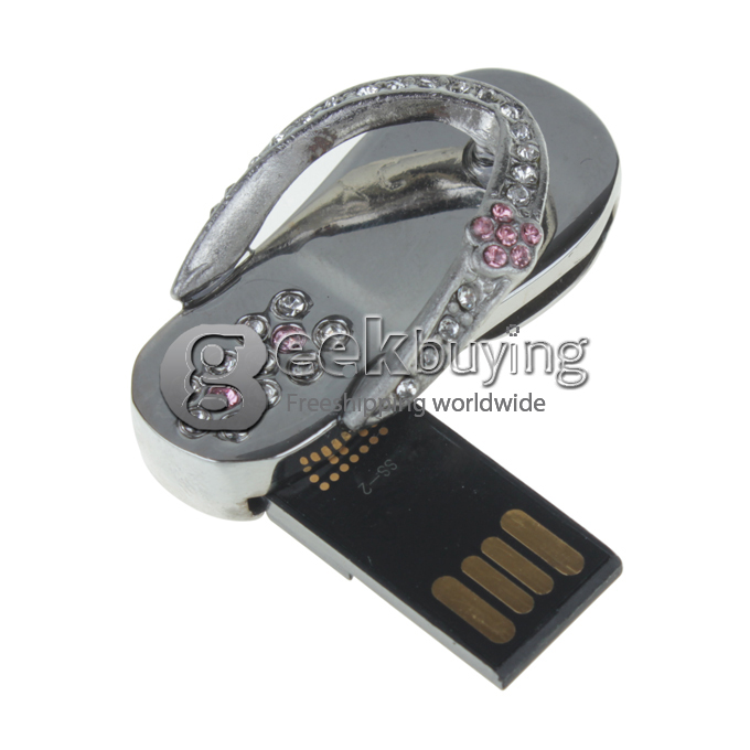 16GB Jewelry Pendant Slippers Shaped USB 2.0 Flash Drive Memory Stick
