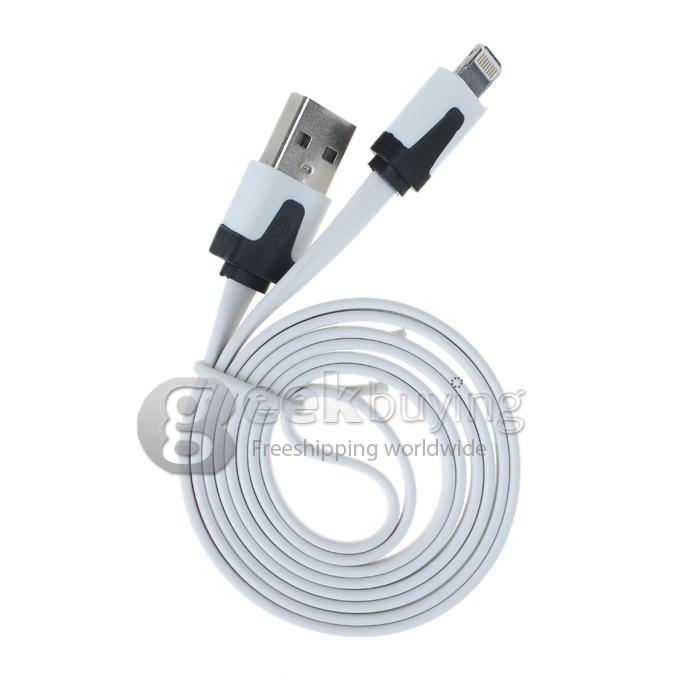 Brand New 8 Pin USB Little Noodle Sync Data Charger Cable for iPhone 6/6 Plus/5S/5C/5 iPod iPad Mini /iPad 4/iPod Touch 5 iPhone 6s - White