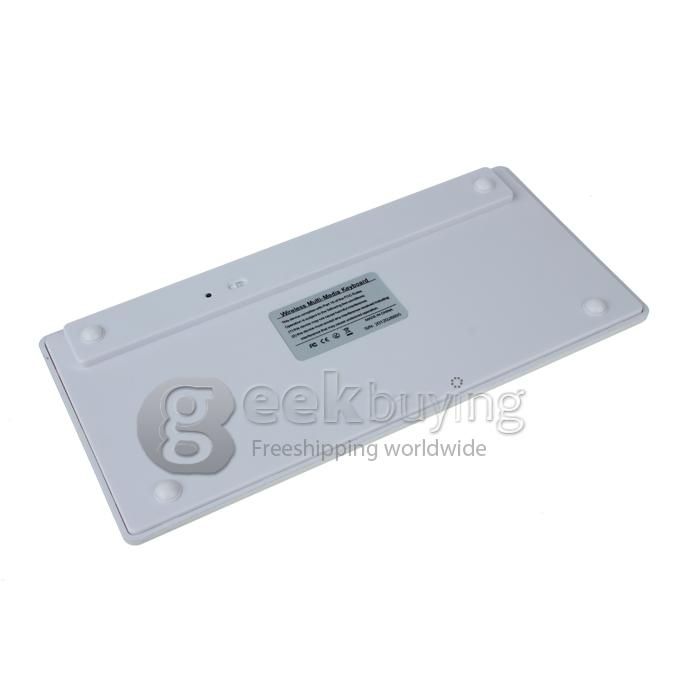 7 inch Aluminum Rechargeable Bluetooth Wireless Mini Slim Keyboard For Android Tablet PC White