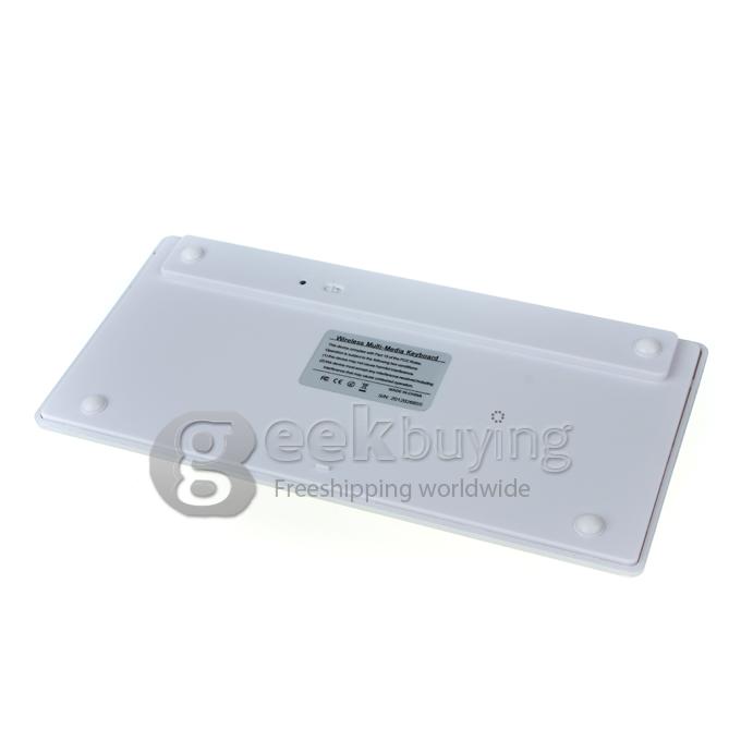7 inch Aluminum Rechargeable Bluetooth Wireless Mini Slim Keyboard For Android Tablet PC White