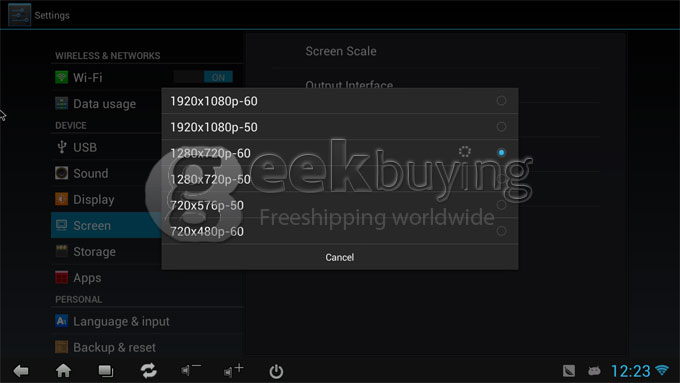 1080P HD CX-803 Mini TV dongle Android 4.1.2 Google TV Box with Antenna Dual Core RK3066 1G/4G White
