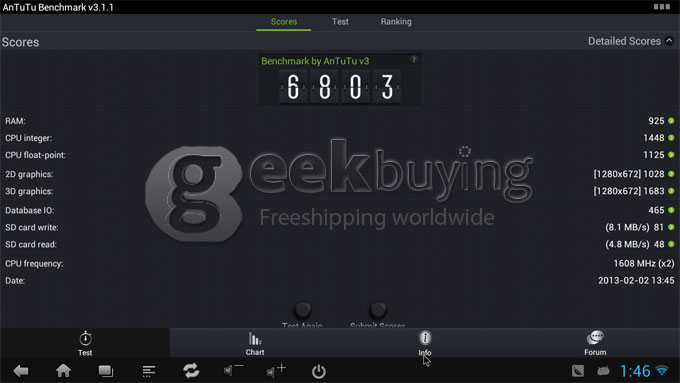 1080P HD CX-803 Mini TV dongle Android 4.1.2 Google TV Box with Antenna Dual Core RK3066 1G/4G White