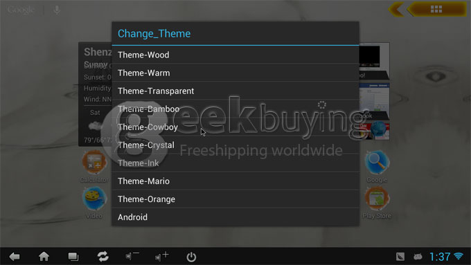 1080P HD CX-803 Mini TV dongle Android 4.1.2 Google TV Box with Antenna Dual Core RK3066 1G/4G White