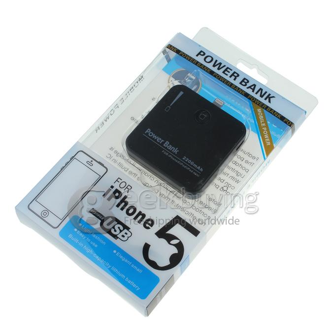 2200mAh Portable Rechargeable External Backup Battery Power Bank Charger Case for iPhone 5S 5C 5/iPad mini