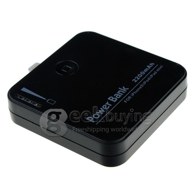 2200mAh Portable Rechargeable External Backup Battery Power Bank Charger Case for iPhone 5S 5C 5/iPad mini