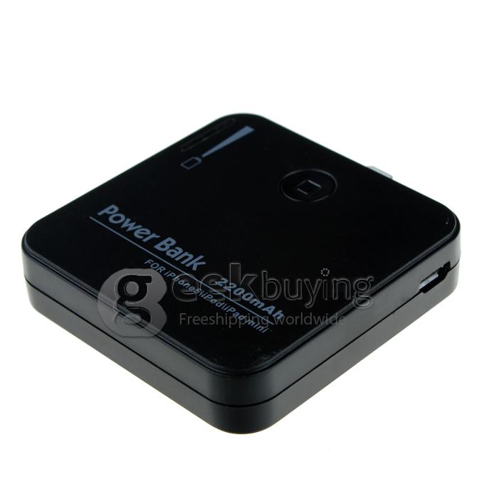 2200mAh Portable Rechargeable External Backup Battery Power Bank Charger Case for iPhone 5S 5C 5/iPad mini