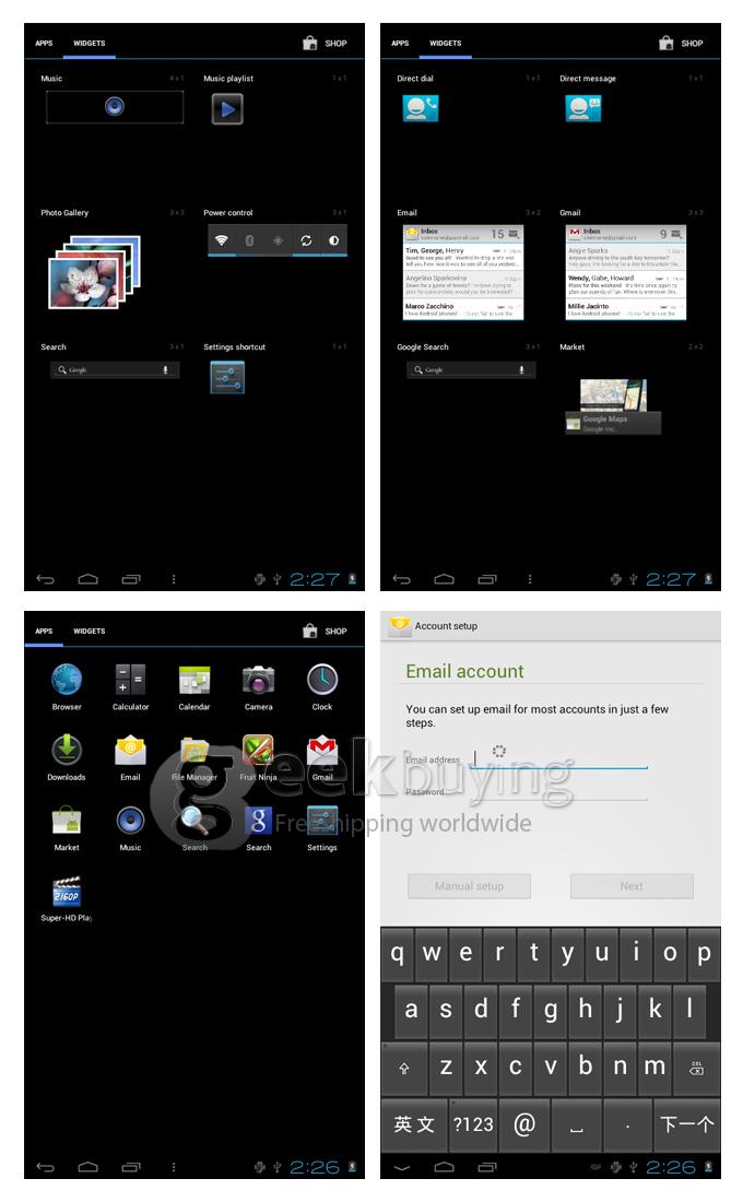 7 inch Actions ATM7013 Q8 Android 4.0 Tablet PC Capacitive Screen Dual Camera 512MB 4GB White