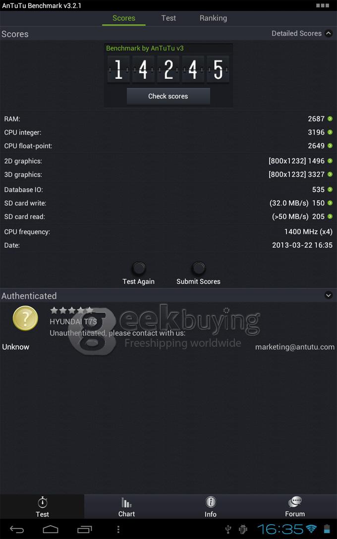 Hyundai T7s Android 4.0 Quad Core Tablet PC Exynos 4412 7