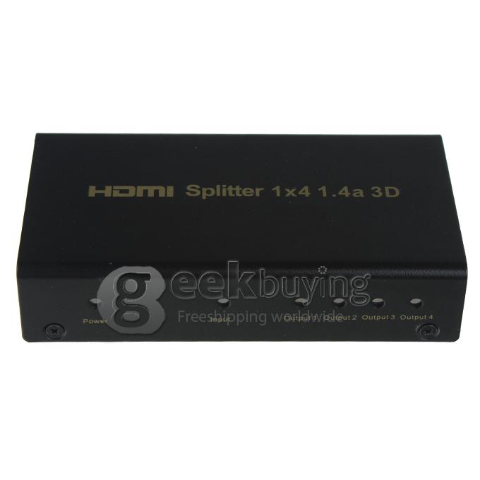 4 Port 1080P Video HDMI Splitter Switch Switcher HDMI 1.4a for HDTV TV DVD PS3