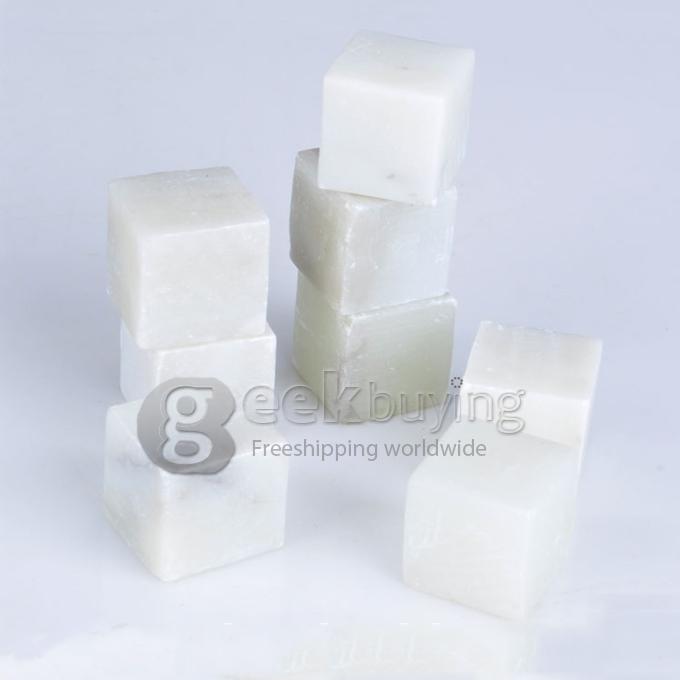 Teroforma's Whiskey Stones Ceramic Stone Ice Cubes Wine Bev Chillers 6pcs/sets