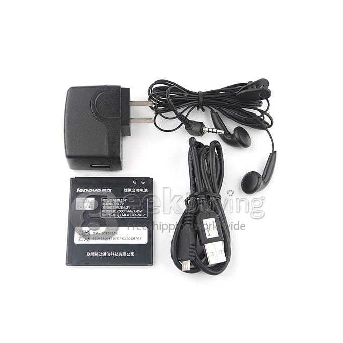 Bundle Lenovo A820 4.5inch MTK6589 Quad Core Smartphone IPS QHD Screen 1GB/4GB + Screen Protector + Cover Case