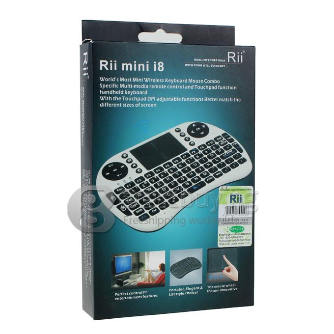 Rii Mini i8 Multi-media Remote Control and Touchpad Function Handheld Keyboard - Black