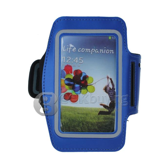 Sport Arm Band Gym Band Running Case Pouch for Samsung Galaxy S4 i9500 IV Blue(2001)