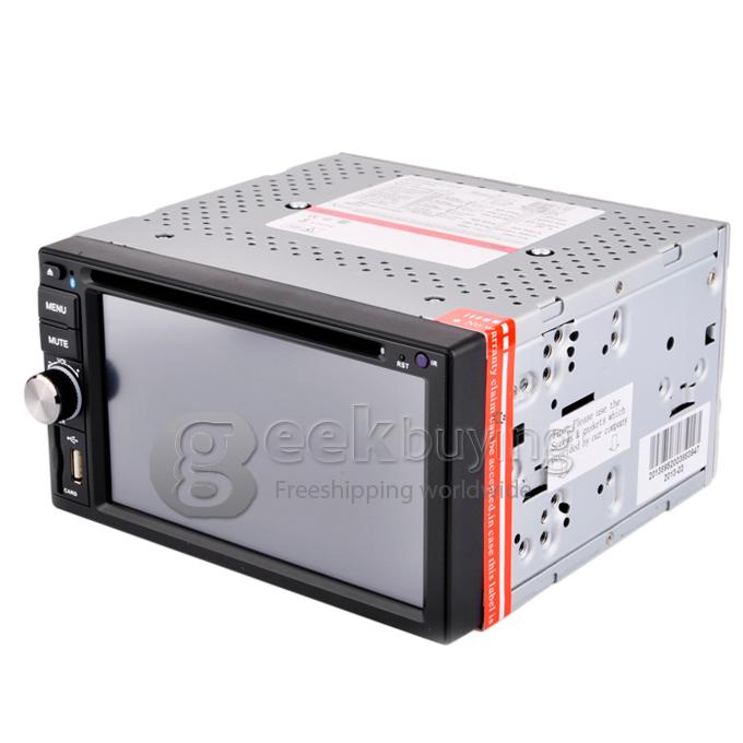 6.2 Inch 16:9 HD Digital Screen 800*480 2Din Fixed Panel Design Car DVD Player(,FM,Bluetooth,AV,TV,For IPOD,MP3)