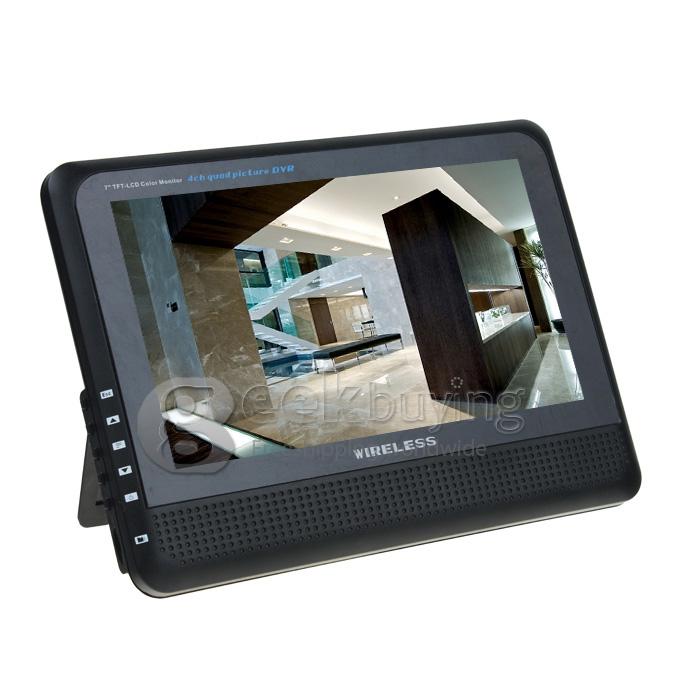 7 Inch HD LCD Screen 4CH Digital Wireless Night Vision Camera Office/Baby Monitor DVR Monitoring System