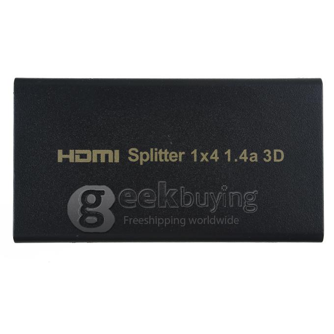 4 Port 1080P Video HDMI Splitter Switch Switcher HDMI 1.4a for HDTV TV DVD PS3