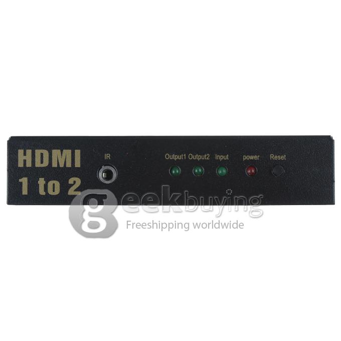2 Port 1080P Video HDMI Switcher Switch Splitter with IR Remote Splitter Box HDMI 1.4a for HDTV TV DVD PS3