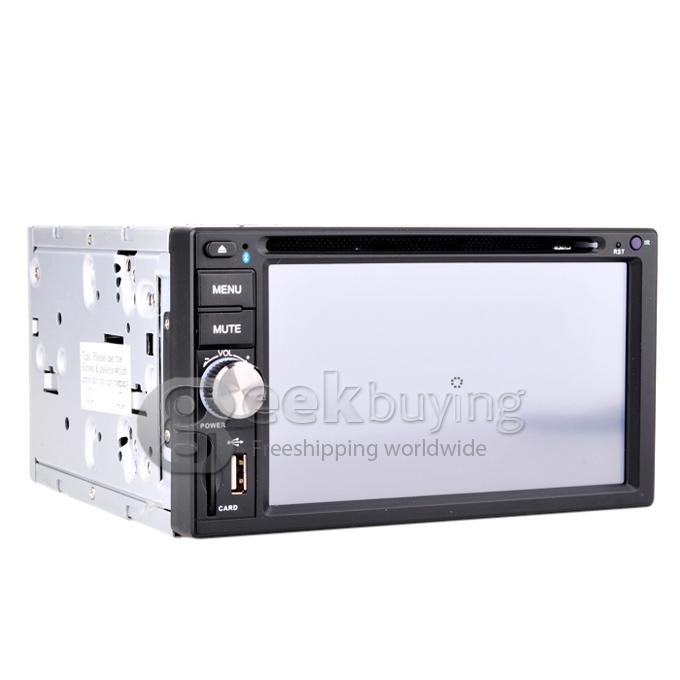 6.2 Inch 16:9 HD Digital Screen 800*480 2Din Fixed Panel Design Car DVD Player(,FM,Bluetooth,AV,TV,For IPOD,MP3)