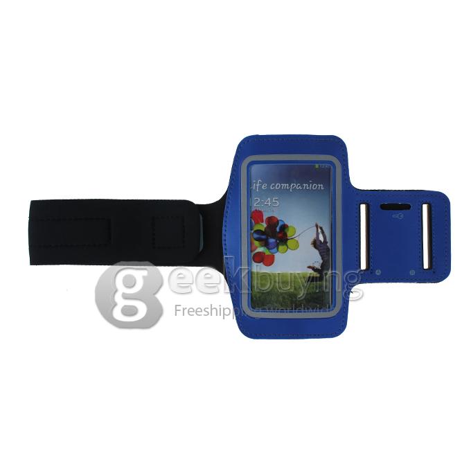 Sport Arm Band Gym Band Running Case Pouch for Samsung Galaxy S4 i9500 IV Blue(2001)