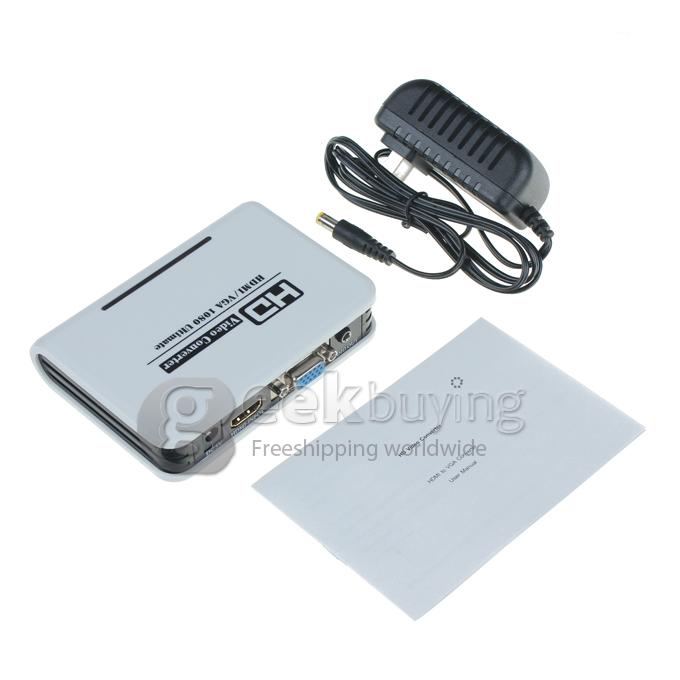 High Performance HDMI to VGA HD Video Converter Adapter with Audio Supports 480p/720p/1080I/1080p/60hz