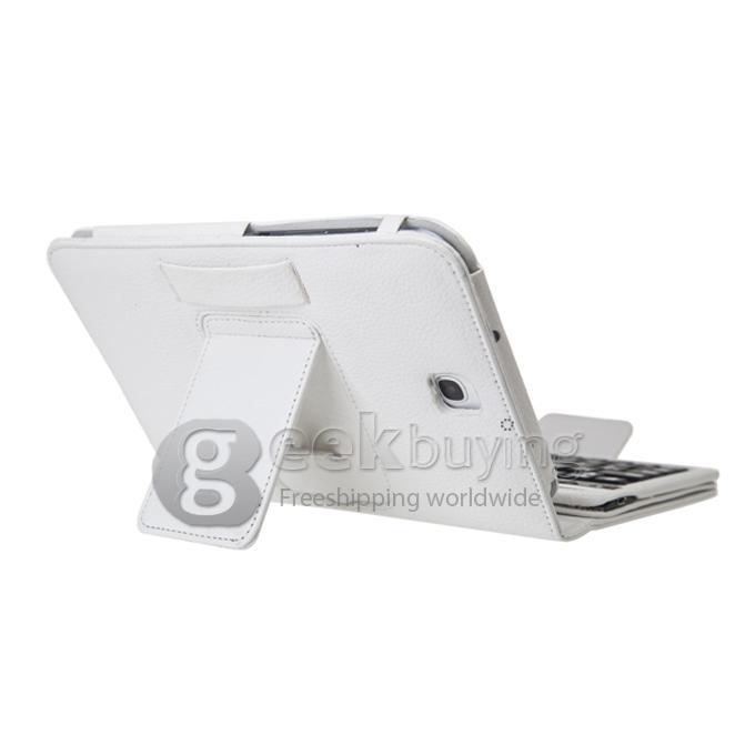 New Wireless Bluetooth Detachable Keyboard Leather Case With Holder For Samsung N5100 Galaxy Note 8.0-White