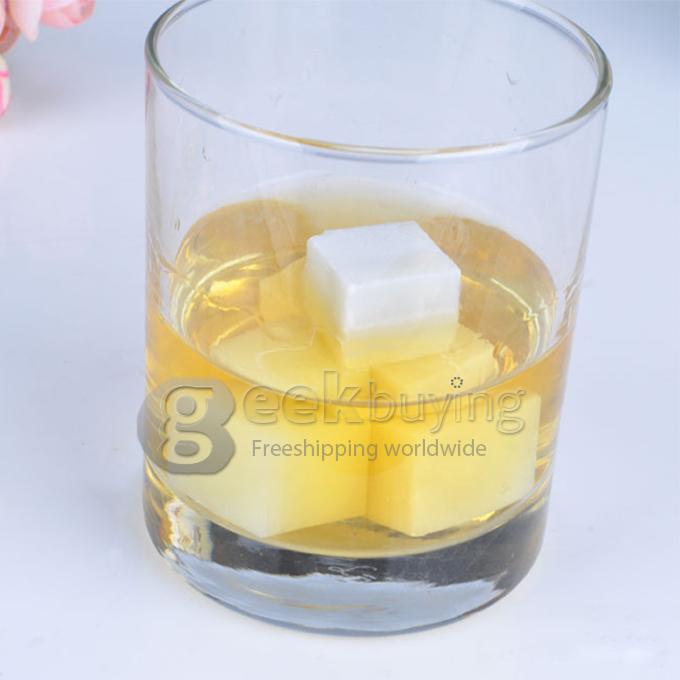 Teroforma's Whiskey Stones Ceramic Stone Ice Cubes Wine Bev Chillers 6pcs/sets