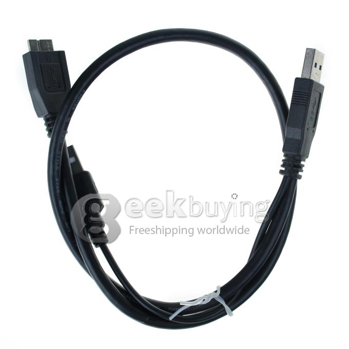 2 Feet Black USB 3.0 A Male to Micro-B Y Cable for Mobile Hard Drive HDD