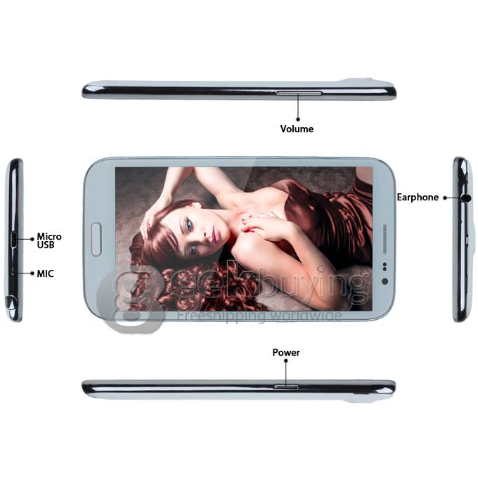 Haipai N7889 6.0inch IPS HD Screen MTK6589 Quad Core 1GB RAM+16GB ROM 12.6MP Camera Android 4.2.1 OS 3G/GPS - White