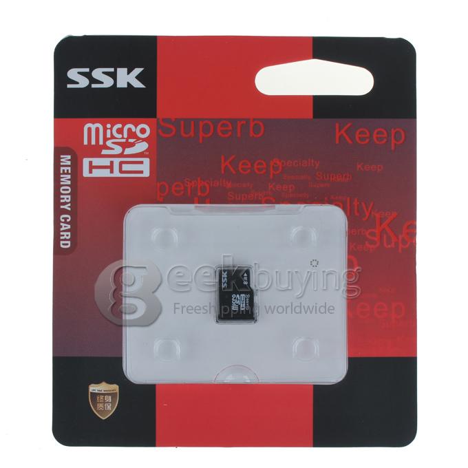 (SSK) High Speed 8GB Micro SDHC TF Flash Memory Card Class 4