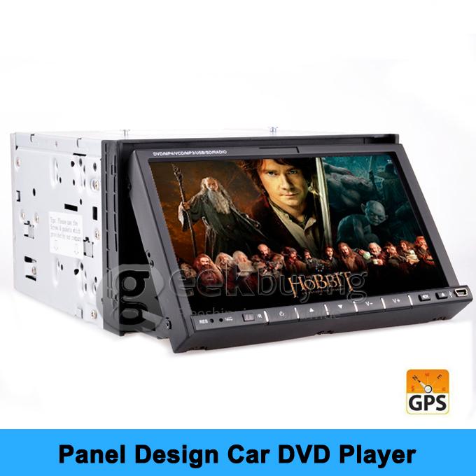 7 Inch 16:9 HD Digital Screen 800*480 2Din Slide Panel Design Car DVD Player(GPS,FM,Bluetooth,AV,TV,For IPOD,MP3)
