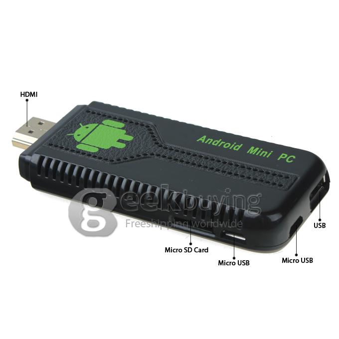 UG007B RK3188T Quad-Core Google Android 4.2 1.4GHz Mini TV BOX Dongle 2G/8G 1080P Wifi Bluetooth - Black