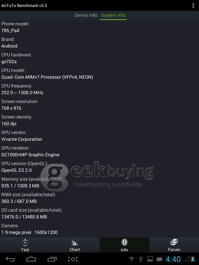 785Pad ATM7029 1.0GHz 7.9