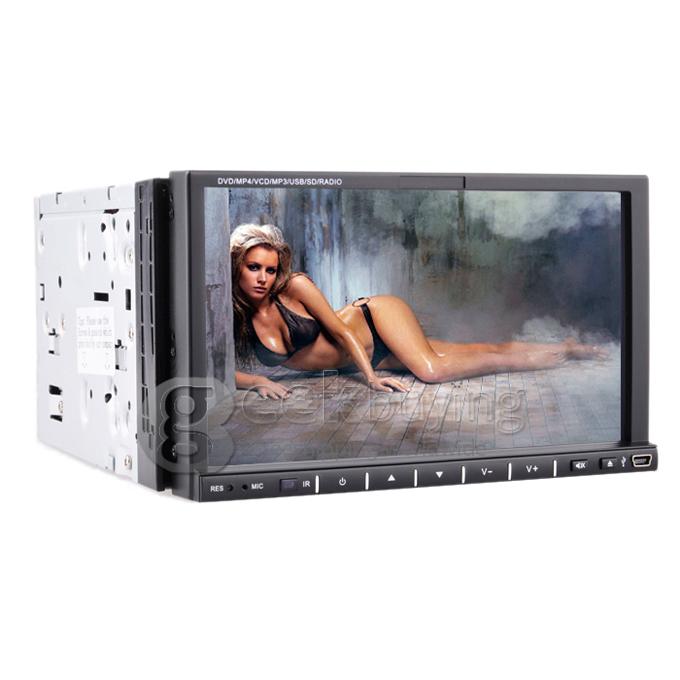 7 Inch 16:9 HD Digital Screen 800*480 2Din Slide Panel Design Car DVD Player(GPS,FM,Bluetooth,AV,TV,For IPOD,MP3)