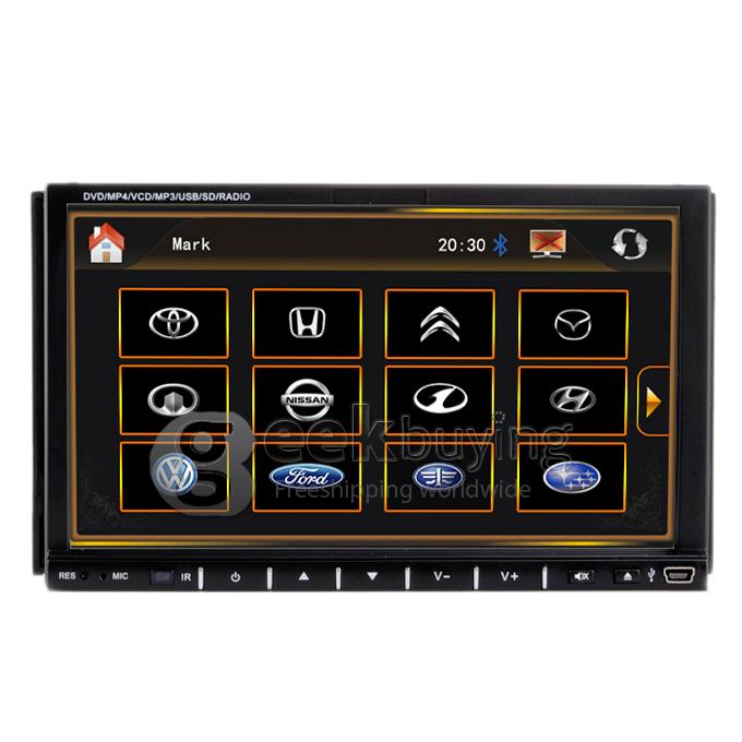 7 Inch 16:9 HD Digital Screen 800*480 2Din Slide Panel Design Car DVD Player(GPS,FM,Bluetooth,AV,TV,For IPOD,MP3)