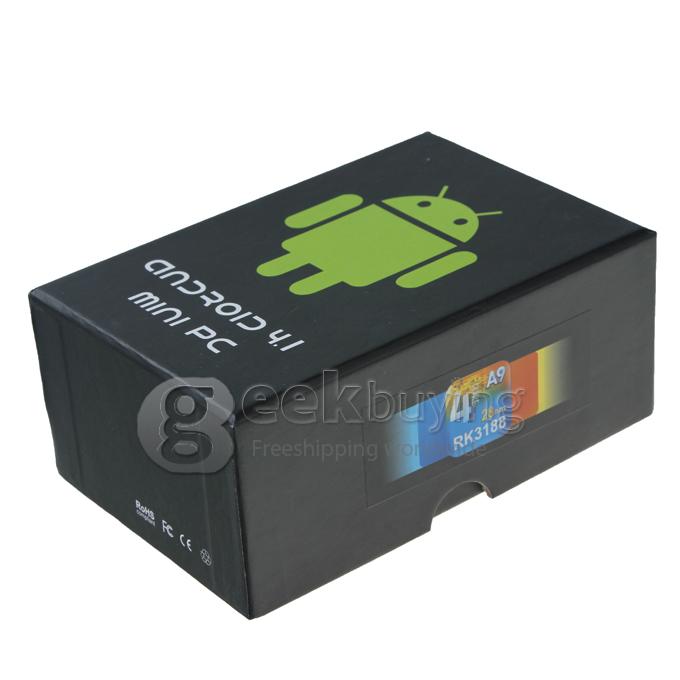 UG007B RK3188T Quad-Core Google Android 4.2 1.4GHz Mini TV BOX Dongle 2G/8G 1080P Wifi Bluetooth - Black