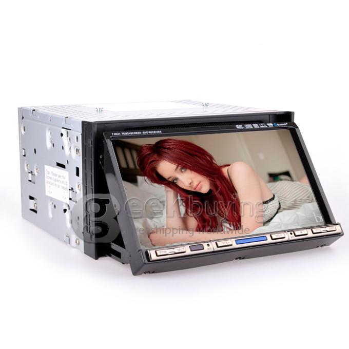 7 Inch 16:9 HD Digital Screen 800*480 2Din Slide Panel Design Car DVD Player(FM,Bluetooth,AV,TV,For IPOD,MP3)