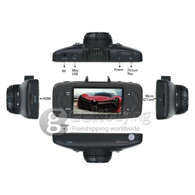 Full HD 1920*1080P 2.7Inch 140 Degree Wide Angle Car DVR Recorder with G-Sensor Motion Detection H.264 HDMI GS9000L
