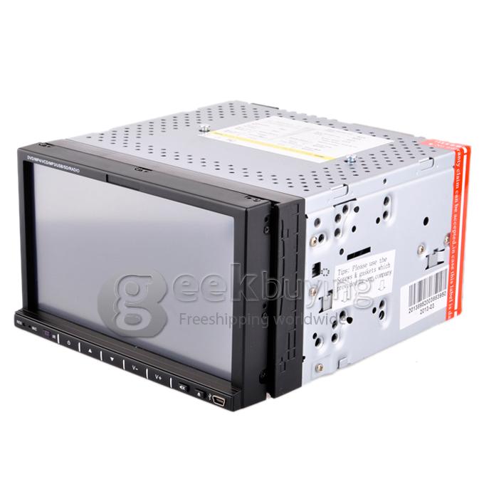 7 Inch 16:9 HD Digital Screen 800*480 2Din Slide Panel Design Car DVD Player(GPS,FM,Bluetooth,AV,TV,For IPOD,MP3)