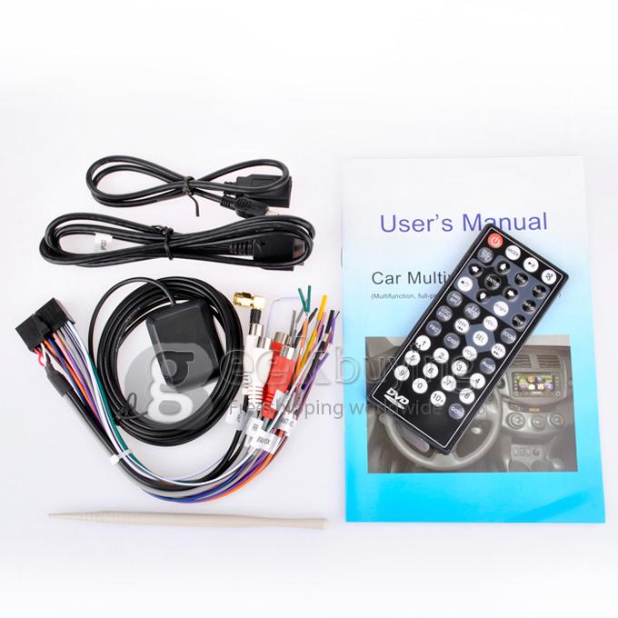 7 Inch 16:9 HD Digital Screen 800*480 2Din Slide Panel Design Car DVD Player(FM,Bluetooth,AV,TV,For IPOD,MP3)