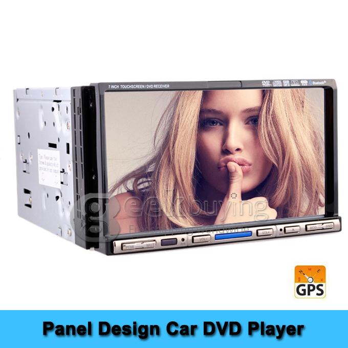 7 Inch 16:9 HD Digital Screen 800*480 2Din Slide Panel Design Car DVD Player(GPS,FM,Bluetooth,AV,TV,For IPOD,MP3)